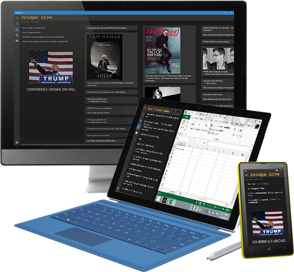 Drudge Live is a universal Windows app that works across all your devices.